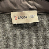 モンクレール MONCLER ニット切替ダウンジャケット グレー ウール メンズ ダウンジャケット