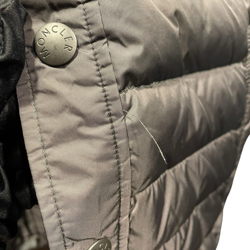 モンクレール MONCLER ニット切替ダウンジャケット グレー ウール メンズ ダウンジャケット