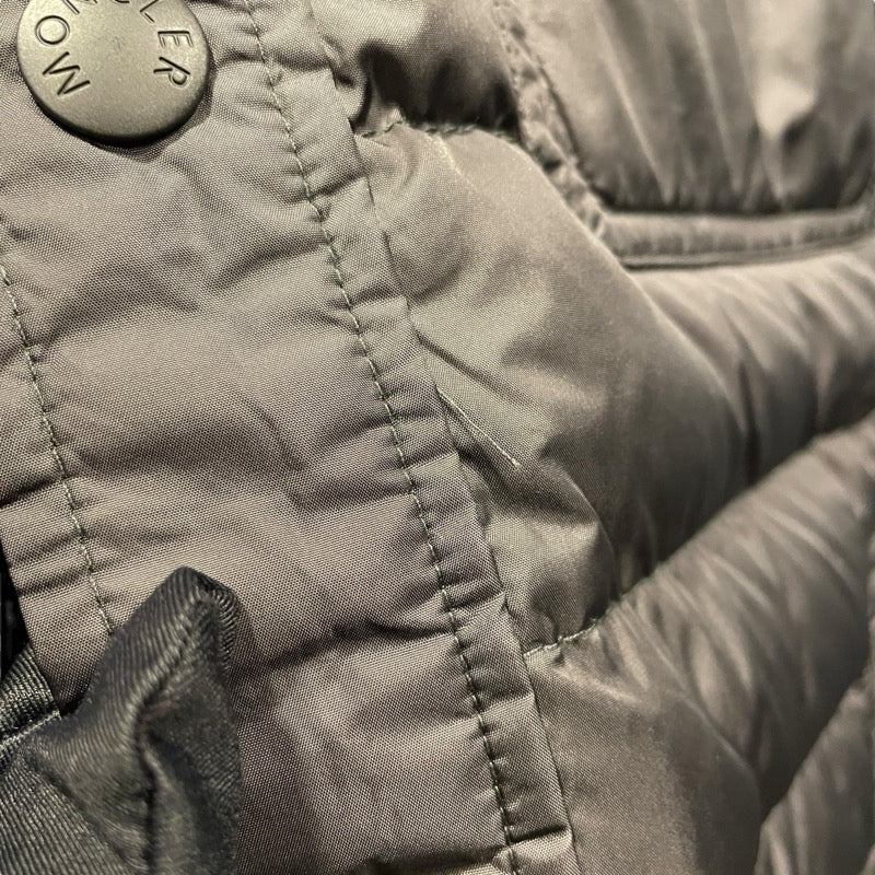 モンクレール MONCLER ニット切替ダウンジャケット グレー ウール メンズ ダウンジャケット