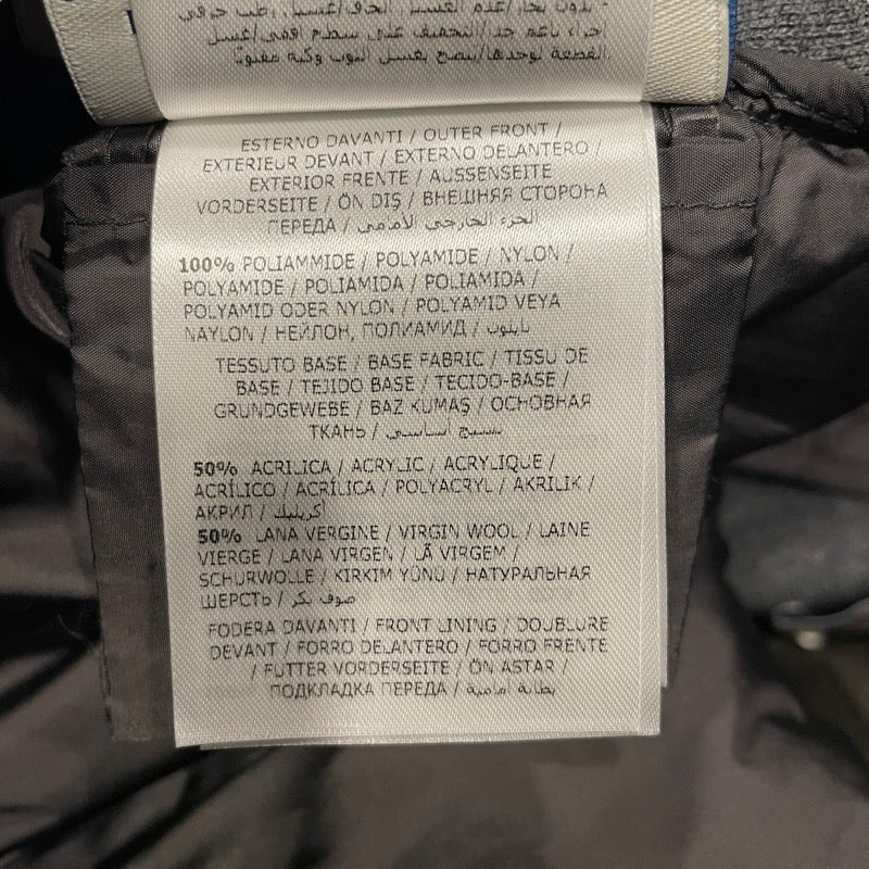 モンクレール MONCLER ニット切替ダウンジャケット グレー ウール メンズ ダウンジャケット