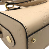 グッチ GUCCI GGスーパーミニトップハンドルバッグ 790130 ベージュ レザー レディース ショルダーバッグ
