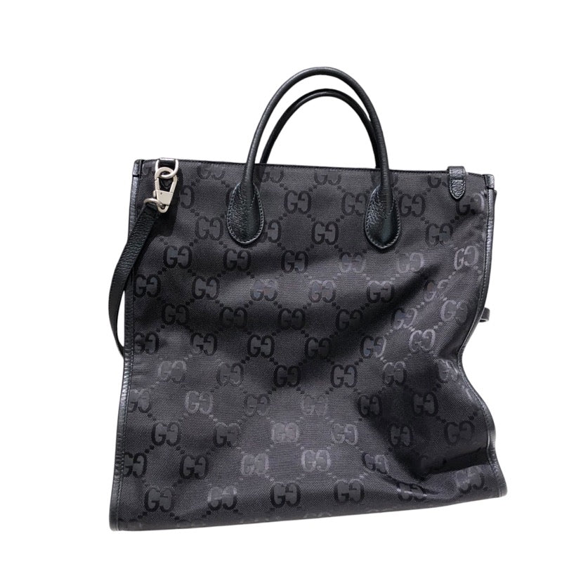 グッチ GUCCI オフザグリットトートバッグ 630355 ブラック GGナイロン ユニセックス トートバッグ