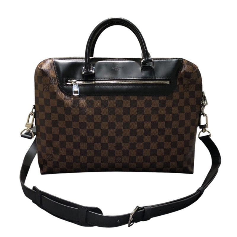 ルイ・ヴィトン LOUIS VUITTON ポルトドキュマンジュール N41438 エベヌ ダミエキャンバス ユニセックス ショルダーバッグ