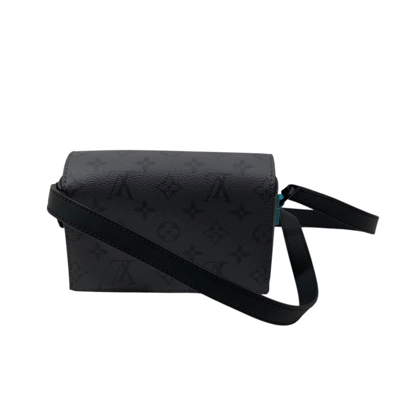 ルイ・ヴィトン LOUIS VUITTON スティーマ・ウェアラブルウォレット M11496 グレー/ターコイズ モノグラム・エクリプス リバース キャンバス メンズ ショルダーバッグ