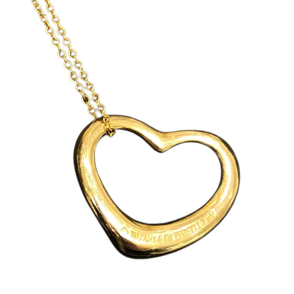 ティファニー TIFFANY＆CO オープンハートネックレス ゴールド 750YG アクセサリー