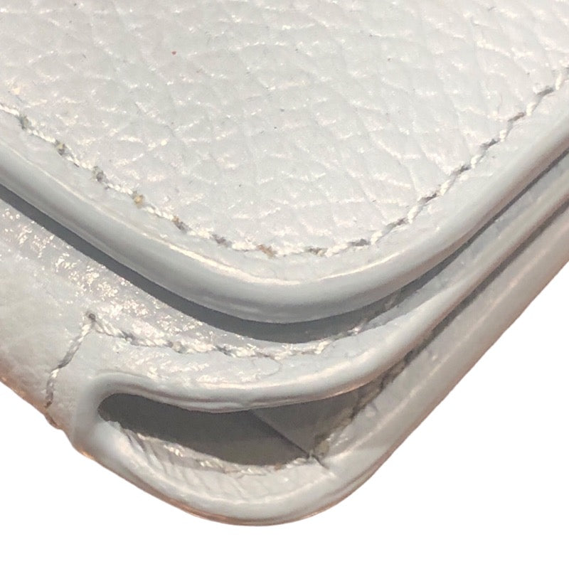 バレンシアガ BALENCIAGA キャッシュキーケース 639820 ライトブルー レザー メンズ キーケース