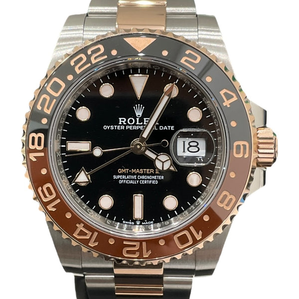 ロレックス ROLEX GMTﾏｽﾀｰ2 126711CHNR ブラック PG/SS メンズ 腕時計