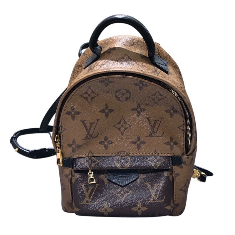 ルイ・ヴィトン LOUIS VUITTON パームスプリングスバックMINI M42411 ブラウン モノグラムリバース レディース リュック・デイパック