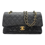 シャネル CHANEL マトラッセ25 A01112 ブラック　ゴールド金具 キャビアスキン レディース ショルダーバッグ