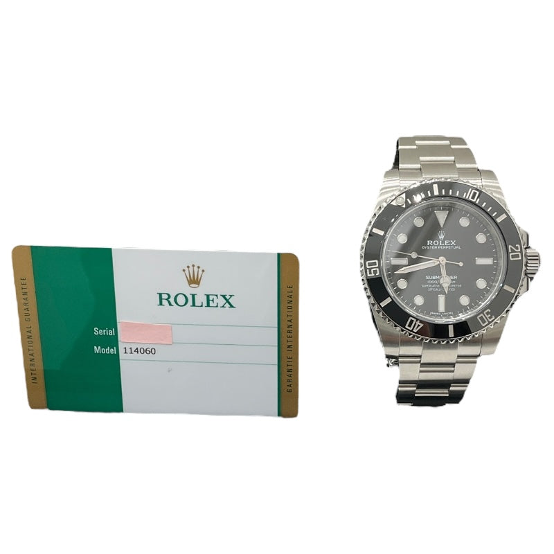 ロレックス ROLEX ｻﾌﾞﾏﾘｰﾅ ﾉﾝﾃﾞｲﾄ 114060 ブラック ステンレススチール メンズ 腕時計
