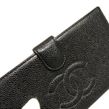 シャネル CHANEL ココマーク ロングフラップ ウォレット A13498 ブラック キャビアスキン レディース 二つ折り財布