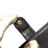 シャネル CHANEL ココマーク ロングフラップ ウォレット A13498 ブラック キャビアスキン レディース 二つ折り財布