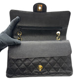 シャネル CHANEL マトラッセ25 A01112 ブラック　ゴールド金具 キャビアスキン レディース ショルダーバッグ