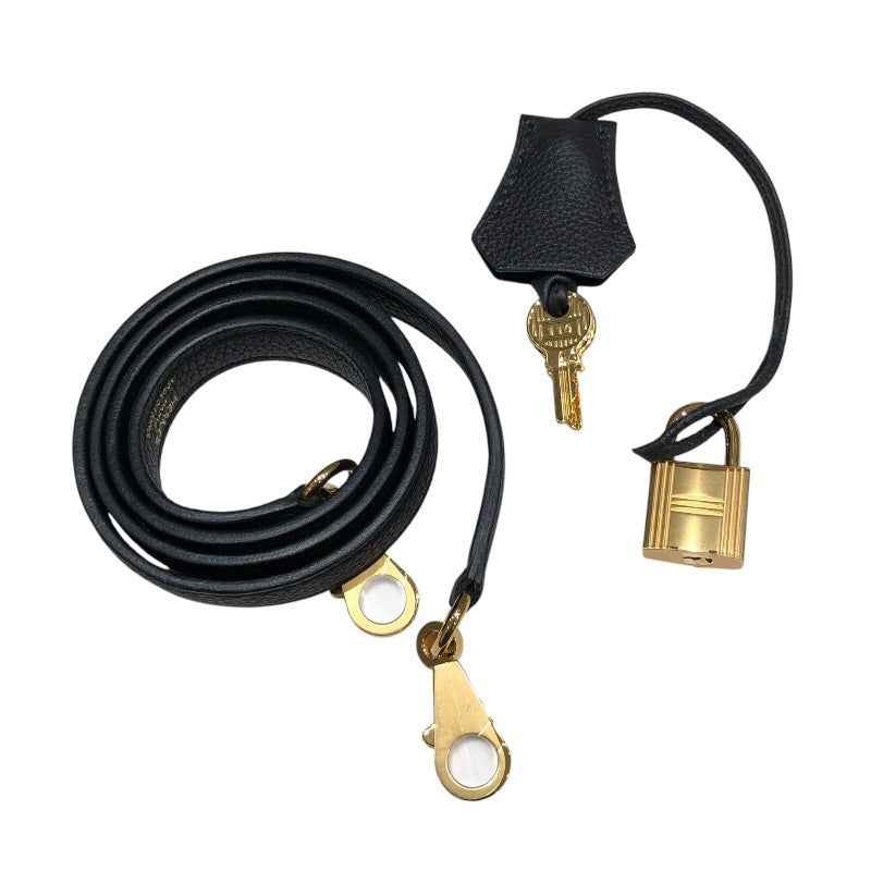 エルメス HERMES ケリー28　内縫い W刻印 ブラック トゴ レディース ハンドバッグ