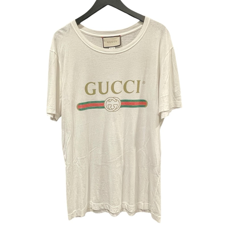 グッチ GUCCI ロゴプリントTシャツ 441685 ホワイト コットン メンズ 半袖Ｔシャツ