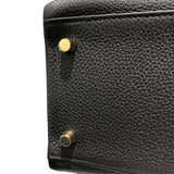 エルメス HERMES ケリー28　内縫い W刻印 ブラック トゴ レディース ハンドバッグ