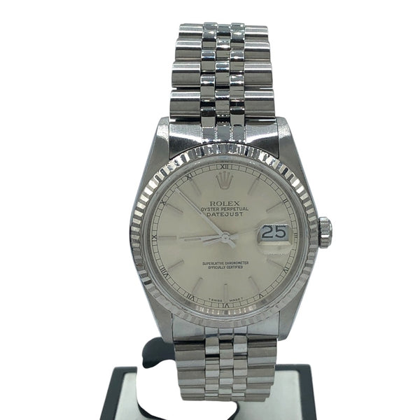 ロレックス ROLEX デイトジャスト36 16234 シルバー K18WG/SS メンズ 腕時計