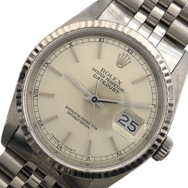 ロレックス ROLEX デイトジャスト36 16234 シルバー K18WG/SS メンズ 腕時計