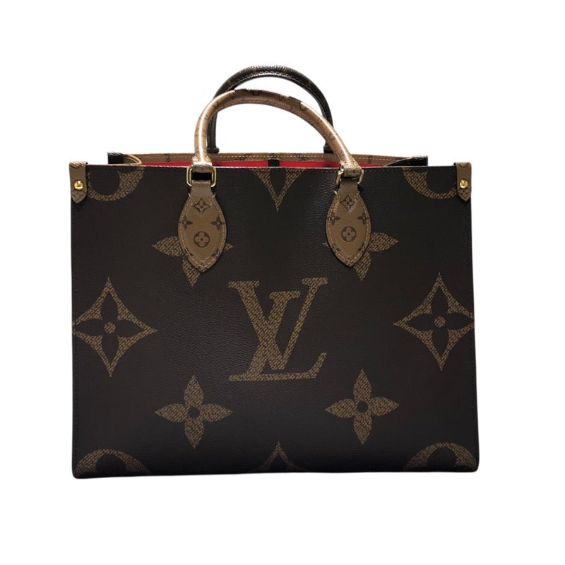 ルイ・ヴィトン LOUIS VUITTON オンザゴー MM M45321 ブラウン モノグラム・ジャイアント・リバーㇲ レディース ハンドバッグ