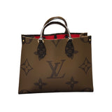 ルイ・ヴィトン LOUIS VUITTON オンザゴー MM M45321 ブラウン モノグラム・ジャイアント・リバーㇲ レディース ハンドバッグ