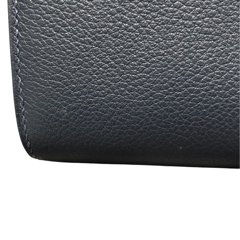 エルメス HERMES コンスタンストゥーゴー B刻 ブルーニュイ SV金具 エバーカラー レディース ウォレットチェーン