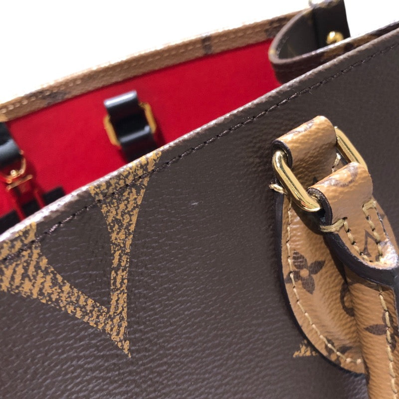 ルイ・ヴィトン LOUIS VUITTON オンザゴー MM M45321 ブラウン モノグラム・ジャイアント・リバーㇲ レディース ハンドバッグ