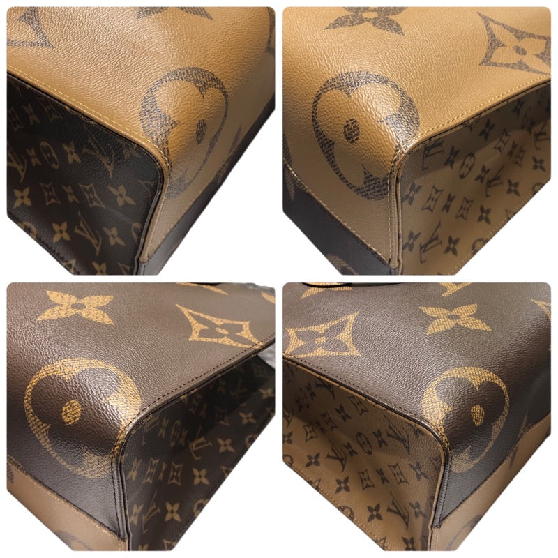 ルイ・ヴィトン LOUIS VUITTON オンザゴー MM M45321 ブラウン モノグラム・ジャイアント・リバーㇲ レディース ハンドバッグ