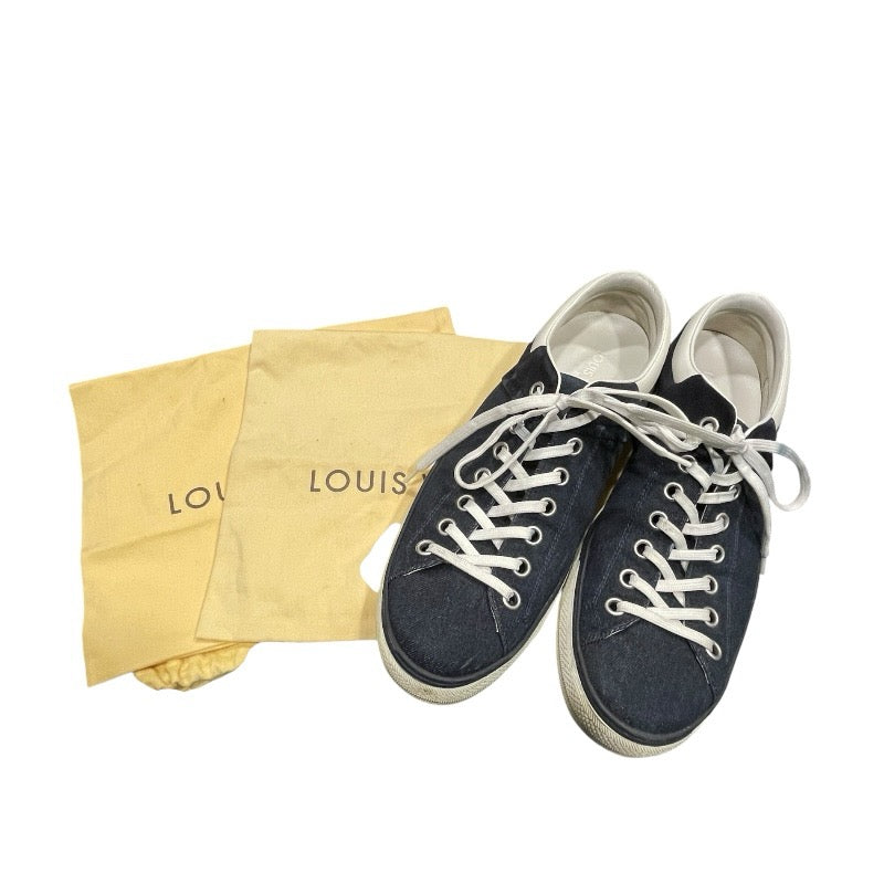 ルイ・ヴィトン LOUIS VUITTON ローカットスニーカー ネイビー キャンバス/スウェードレザー メンズ スニーカー