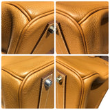 エルメス HERMES バーキン40 U刻印 ゴールド シルバー金具 トゴ メンズ ハンドバッグ