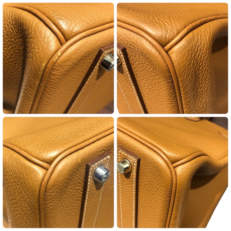 エルメス HERMES バーキン40 U刻印 ゴールド シルバー金具 トゴ メンズ