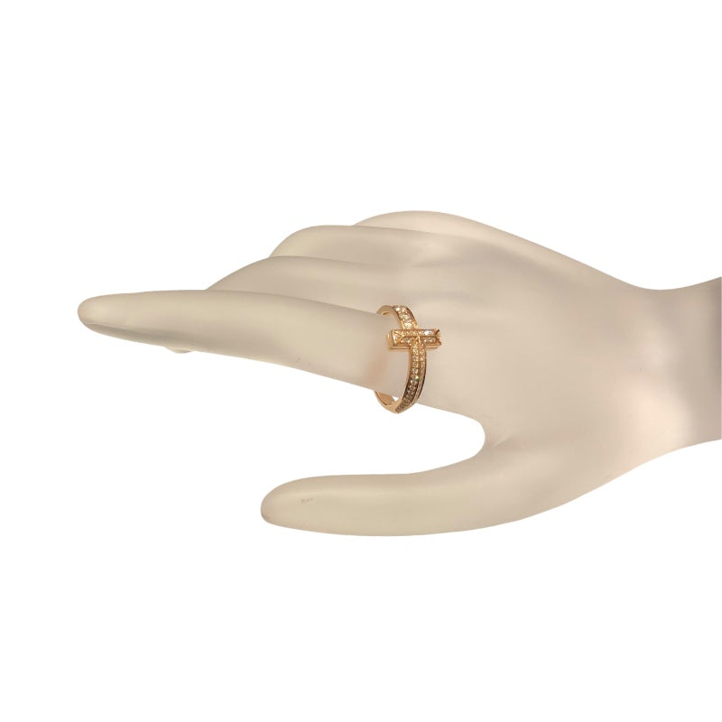 ティファニー TIFFANY＆CO Tワンナローダイヤリング ピンクゴールド