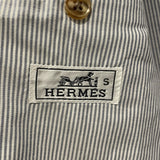 エルメス HERMES ストラップ長袖シャツジャケット ブルー コットン メンズ その他アウター