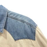 セリーヌ CELINE デニム切替ウエスタンシャツ 2T227362M アイボリー コットン メンズ 長袖シャツ