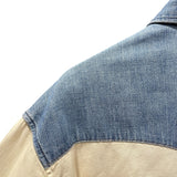 セリーヌ CELINE デニム切替ウエスタンシャツ 2T227362M アイボリー コットン メンズ 長袖シャツ