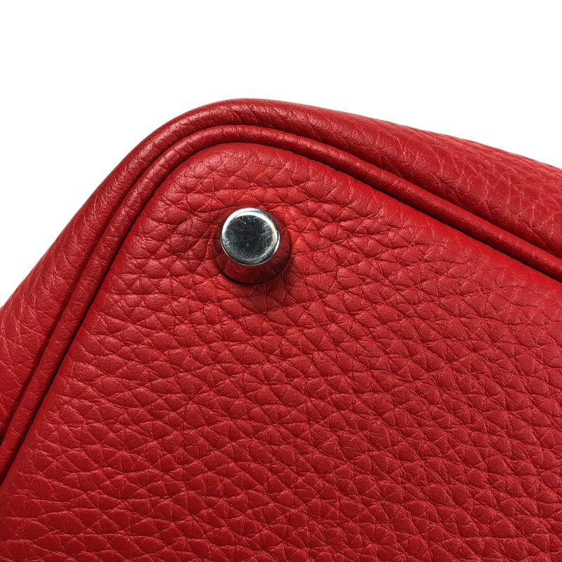 エルメス HERMES ピコタンロックPM X刻 ルージュトマト シルバー金具 トリヨンクレマンス レディース ハンドバッグ