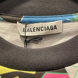 バレンシアガ BALENCIAGA 総柄半袖Tシャツ マルチカラー コットン メンズ 半袖Ｔシャツ