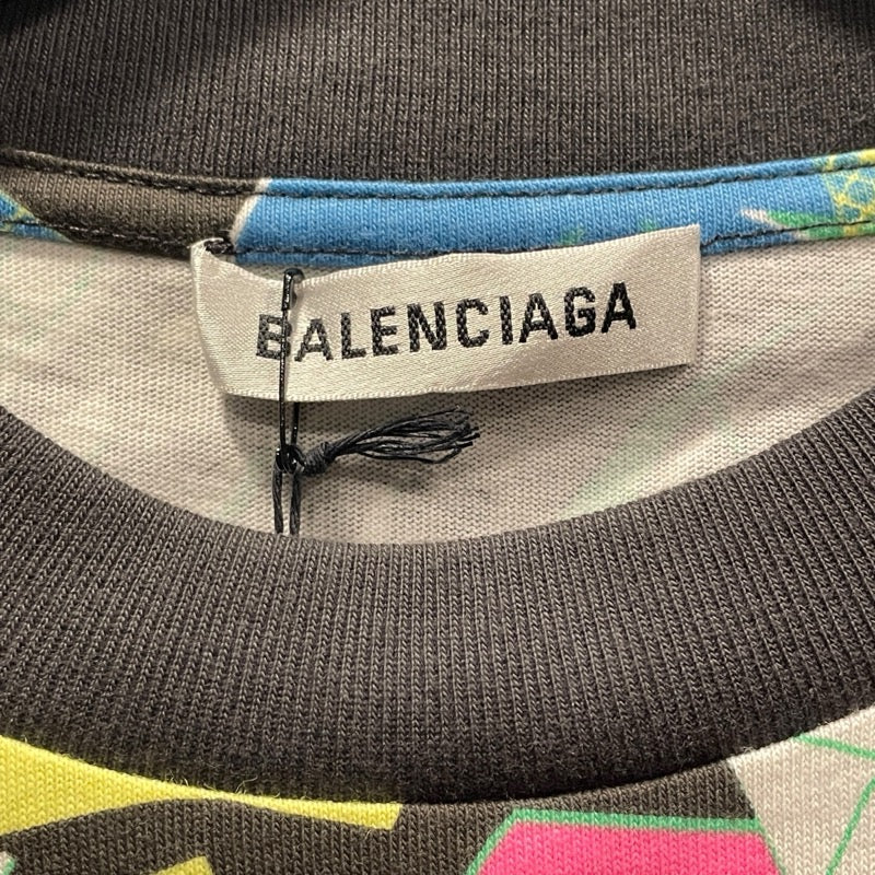 バレンシアガ BALENCIAGA 総柄半袖Tシャツ マルチカラー コットン メンズ 半袖Ｔシャツ