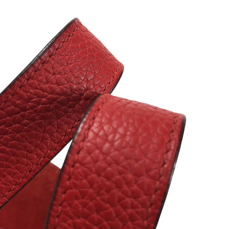 エルメス HERMES ピコタンロックPM X刻 ルージュトマト シルバー金具 トリヨンクレマンス レディース ハンドバッグ