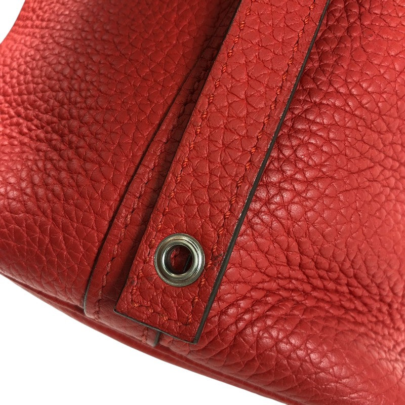 エルメス HERMES ピコタンロックPM X刻 ルージュトマト シルバー金具 トリヨンクレマンス レディース ハンドバッグ