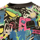 バレンシアガ BALENCIAGA 総柄半袖Tシャツ マルチカラー コットン メンズ 半袖Ｔシャツ