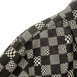 ルイ・ヴィトン LOUIS VUITTON ダミエディストーテッド長袖シャツ HKS71W ブラック コットン メンズ 長袖シャツ