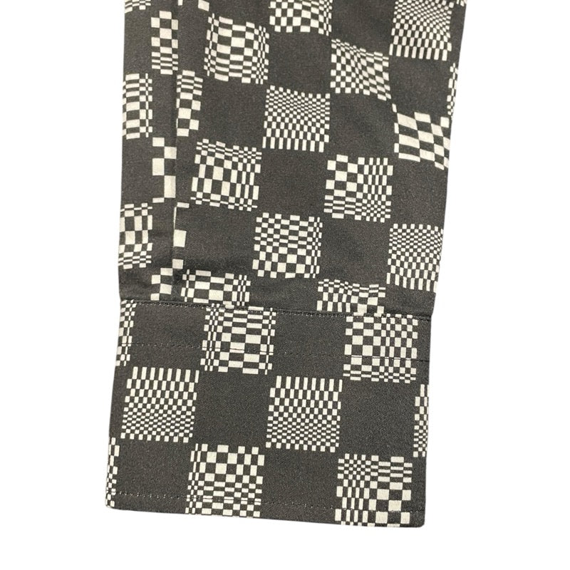 ルイ・ヴィトン LOUIS VUITTON ダミエディストーテッド長袖シャツ HKS71W ブラック コットン メンズ 長袖シャツ