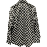 ルイ・ヴィトン LOUIS VUITTON ダミエディストーテッド長袖シャツ HKS71W ブラック コットン メンズ 長袖シャツ