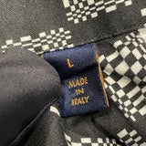 ルイ・ヴィトン LOUIS VUITTON ダミエディストーテッド長袖シャツ HKS71W ブラック コットン メンズ 長袖シャツ