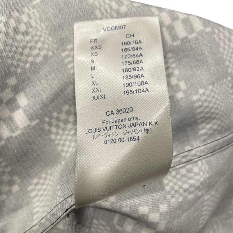 ルイ・ヴィトン LOUIS VUITTON ダミエディストーテッド長袖シャツ HKS71W ブラック コットン メンズ 長袖シャツ