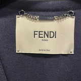 フェンディ FENDI ファーポケット付ベストコート FF8245 ネイビー ウール レディース ベスト
