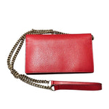 グッチ GUCCI インターロッキングGチェーンウォレット 510314 レッド レザー レディース ショルダーバッグ