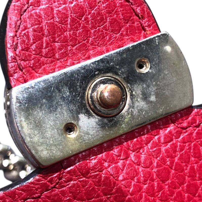 グッチ GUCCI インターロッキングGチェーンウォレット 510314 レッド レザー レディース ショルダーバッグ