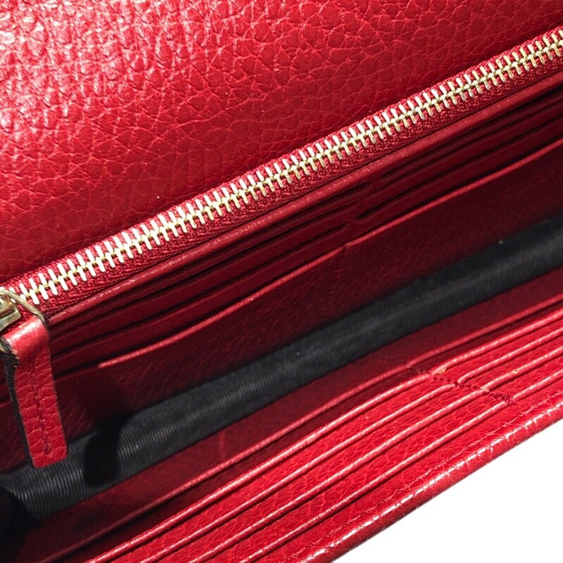グッチ GUCCI インターロッキングGチェーンウォレット 510314 レッド レザー レディース ショルダーバッグ