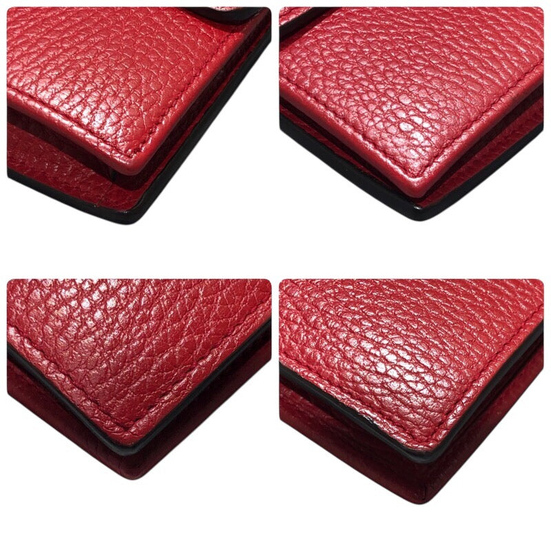 グッチ GUCCI インターロッキングGチェーンウォレット 510314 レッド レザー レディース ショルダーバッグ